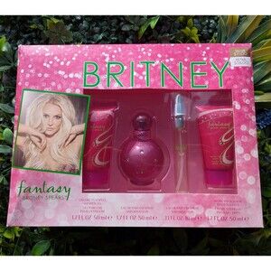 Britney Spears Fantasy Perfume Gift Set 3.3oz 100ml Body Souffle Elizabeth Arden